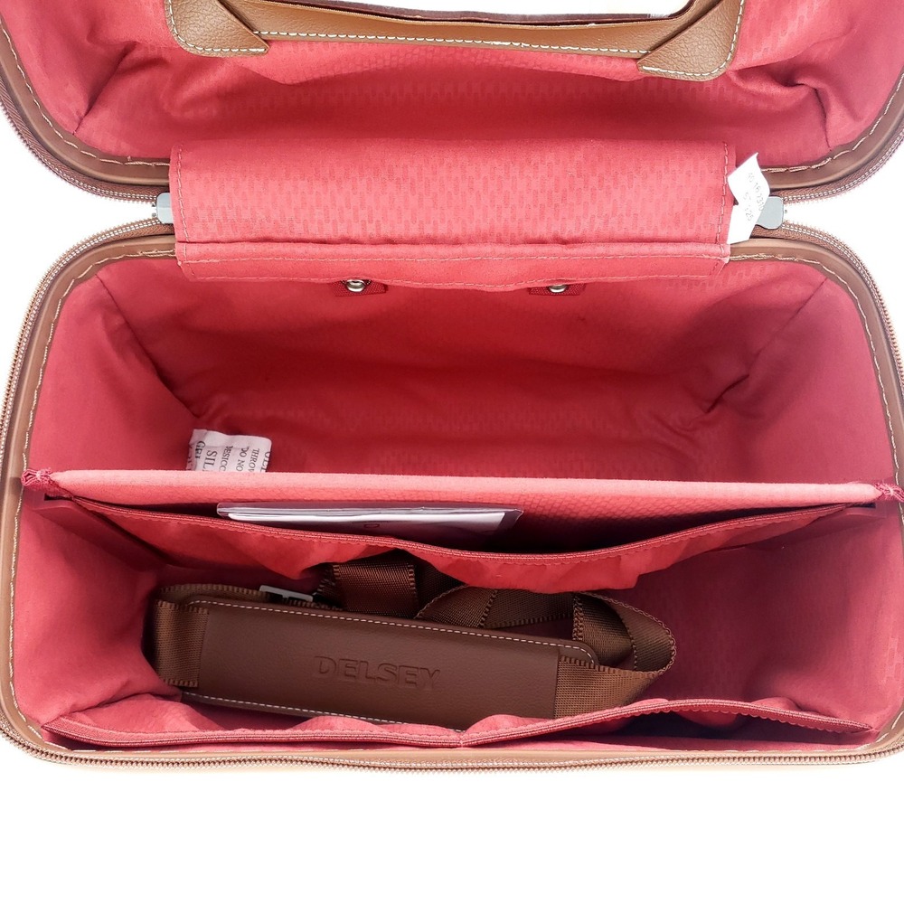 Delsey Paris Chatelet 2.0 Makeup Cosmetic Vanity Hard Shell Train Case w/ Strap - Picture 11 of 12
